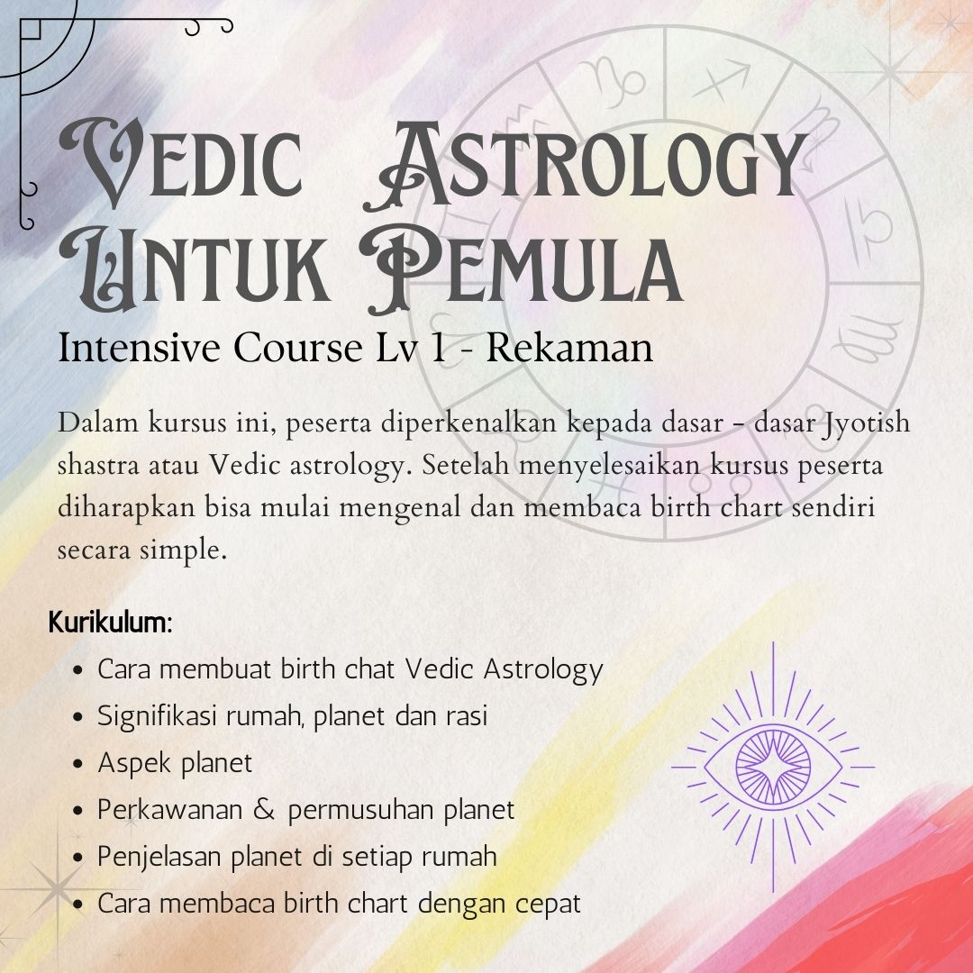 Vedic Astrology Untuk Pemula - Intensive Course 1