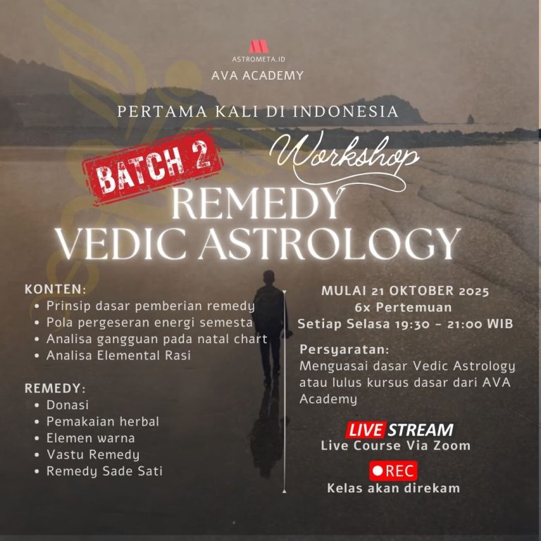 Workshop Remedy Vedic Astrology Lv 1 – Batch 2